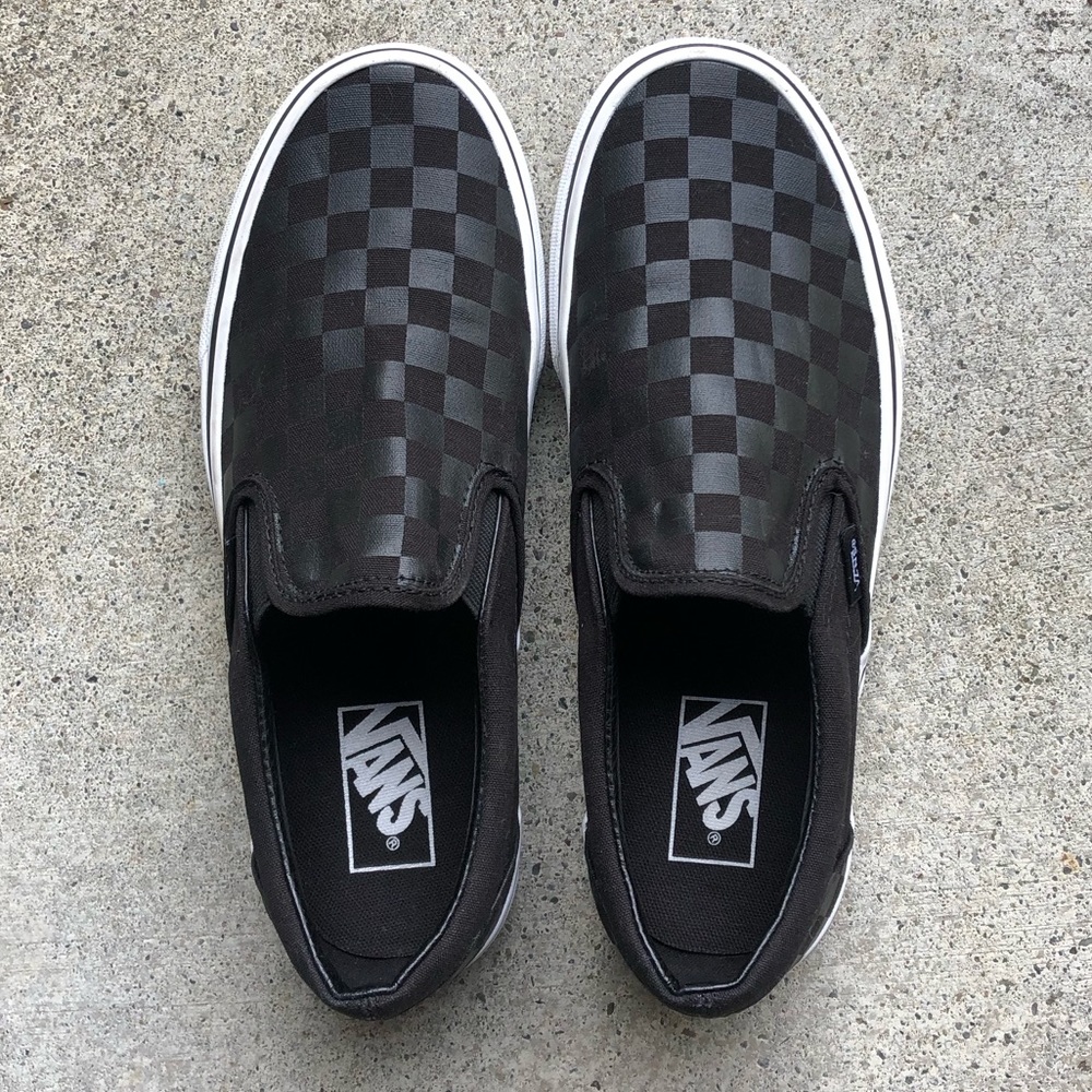 Vans Black Classic Checkerboard Slip-on